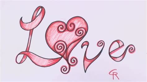 Hey lolaboter ik heb een tekening. How to Draw Love in Fancy Letters - Curly Letters with a ...