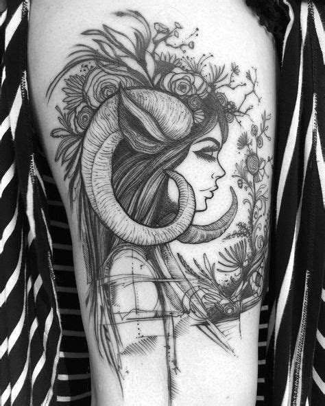 Getting an aries tattoo is usually done only by the people who have this as an astrological sign. aries tattoo idea - art by dinonemec | Aries tattoo ...