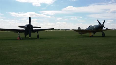 Two Metal Beasts At Duxford 2017 Sea Fury And F8f Bearcat Rwwiiplanes