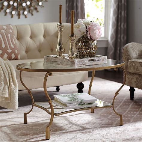 Free delivery and returns on ebay plus items for plus members. Chasca Glass Top Gold Oval Coffee Table | Oval glass ...