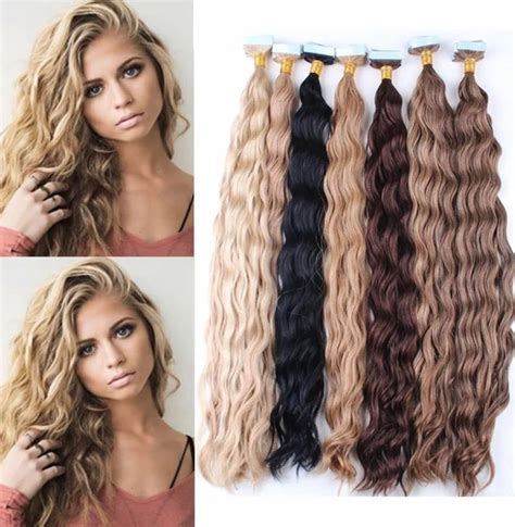 Tape In Curly Hair Extensionshuman Hair Extensionslong Curly Extensions Curly Hair