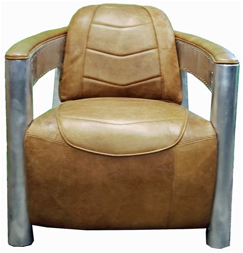 French contemporary tufted square leather armchair. Chairs :: Armchairs :: Aircraft Chair in Top Grain Leather ...