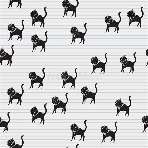 Black Cats Seamless Pattern Stock Vector Illustration Of Pattern Furry 84151070