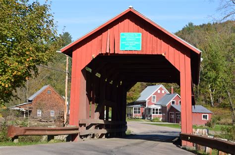 Covered Bridge In Northfield Vermont One Of Three On The Same Road