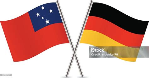German And Samoa Flags Vector Stock Illustration Download Image Now