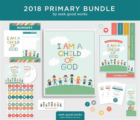 2018 LDS Primary - I am a Child of God | Lds primary theme, God sticker, Lds primary