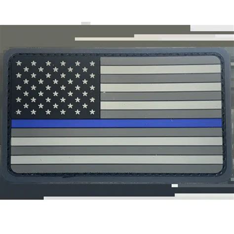 Thin Blue Line Us Flag Pvc Patch Custom Canine Unlimited