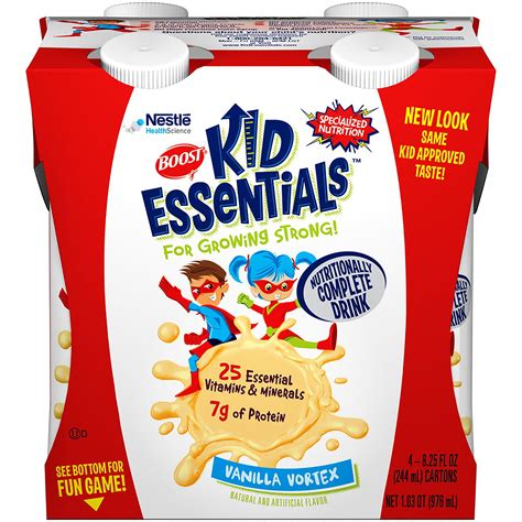 Boost Kid Essentials Vanilla Flavor Ready to Use 8.25 oz. Container ...