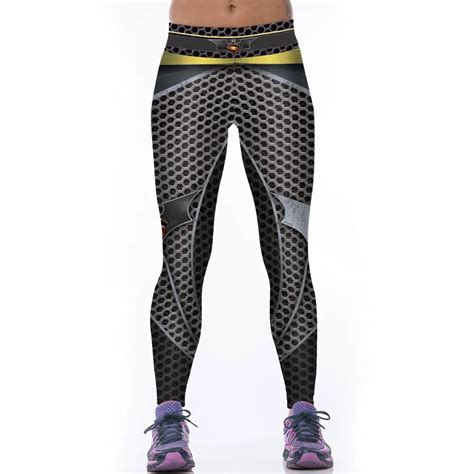 Jessingshow Women Honeycomb Printed Workout Pants Push Up Fitness