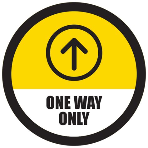 Series 5 One Way Only Up Arrow Floor Graphic Circle 17 Abc