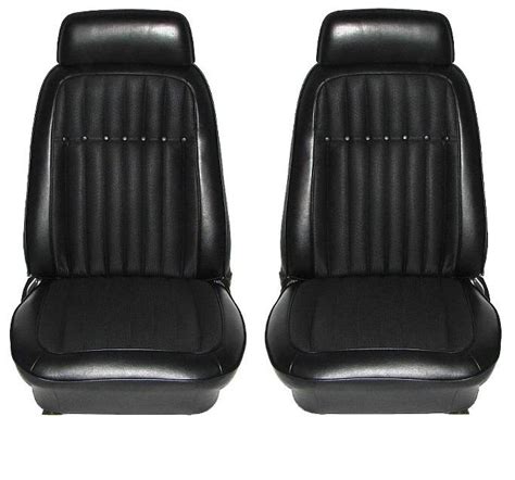 1969 Camaro Deluxe Interior Comfortweave Bucket Seats Assembled Black