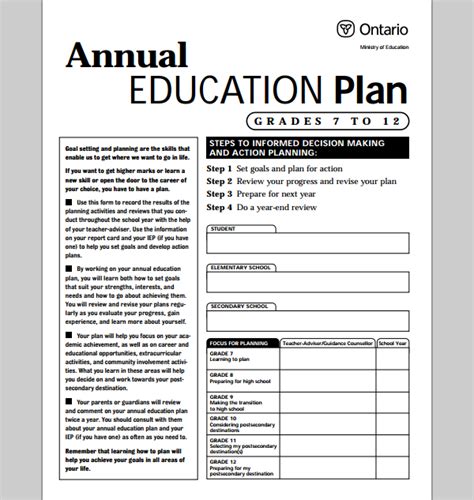 Plan Template For Education Sample Of Education Plan Template Sample