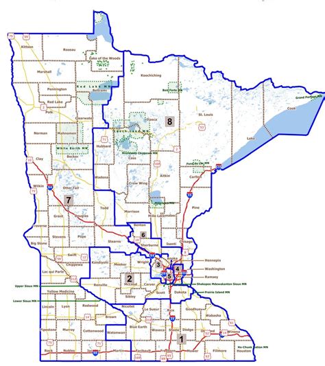 Minnesota Congressional Districts Map