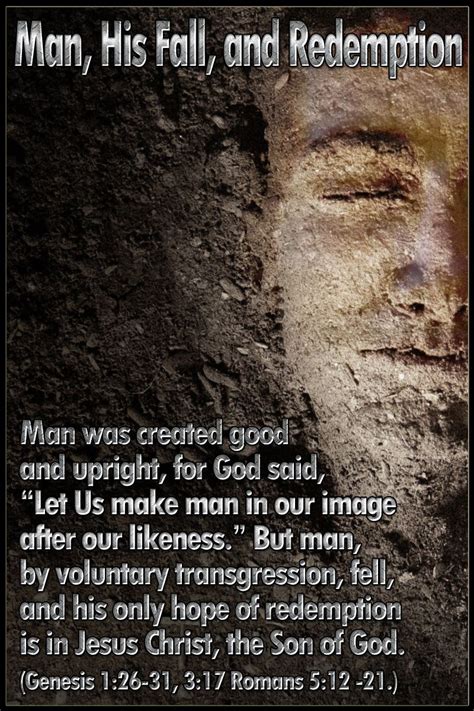 Man His Fall And Redemption Man Was Created Good And Upright For God