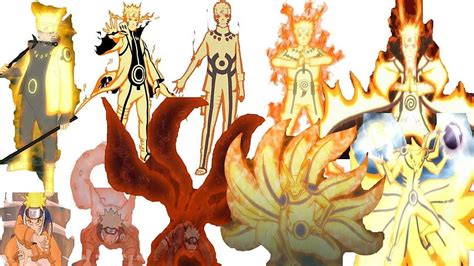 Naruto All Forms Of Nine Tails Chakra Mode Manganime Naruto Hd