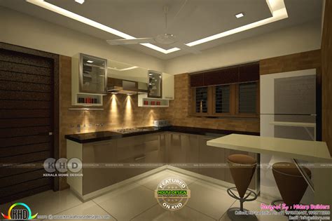 Living Dining Bedroom Kitchen Interiors In Kerala Kerala Home