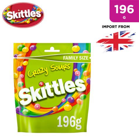 Buy Skittles Crazy Sours Candy 196 G توصيل