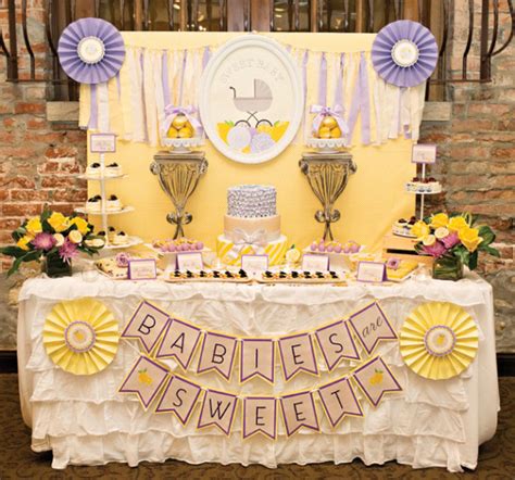 For some cultures, the baby shower is done after the baby's birth. Sweet Lemon & Lavender Baby Shower - Yellow and Purple