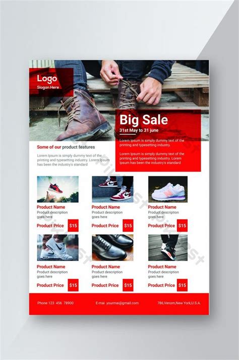 product flyer design template  shoes company promotion psd   pikbest