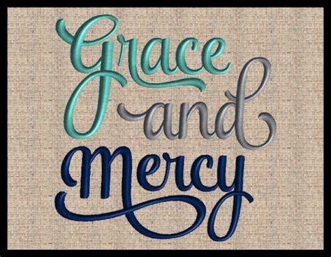 Grace And Mercy Embroidery Design Bible Verse Embroidery Etsy