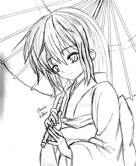 Traditional Japanese Anime Girl By Shlyki84 On Deviantart