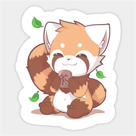 Cute Chibi Red Panda Fox Fox Sticker Teepublic