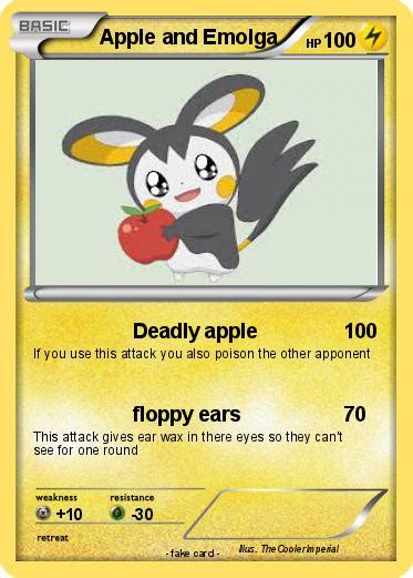 Pokémon Apple And Emolga Deadly Apple My Pokemon Card