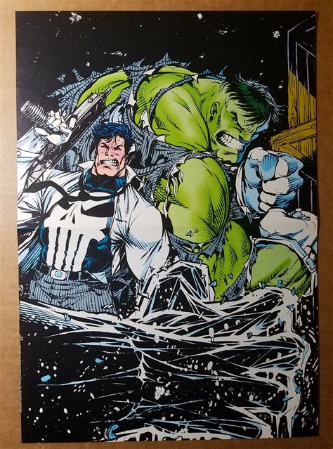 Incredible Hulk And Punisher Marvel Comics Poster By Dale Keown