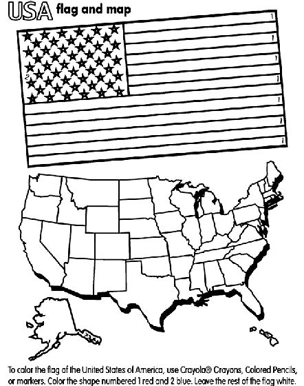 Colors 14 | 56 | 192. United States of America coloring page | Flag coloring ...