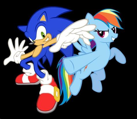 Sonic the hedgehog requires a certain level of disbelief; Rainbow Dash & Sonic The Hedgehog | Equestria Amino
