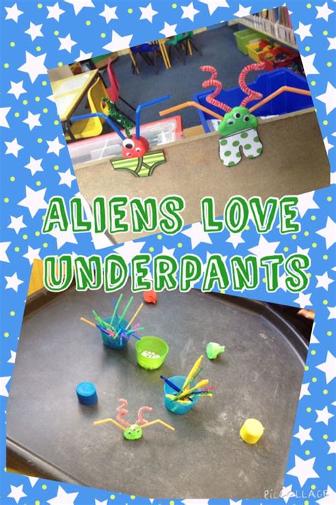 Aliens Love Underpants Playdough Enhancements As Part Of Our Space Topic Nursery Activities
