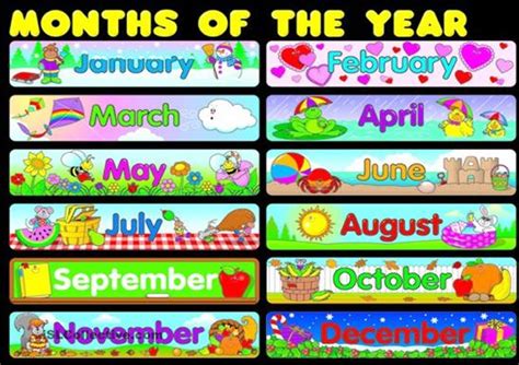 6 Best Images Of Free Printable Months Of The Year Free Printable