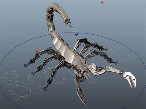 Robot Scorpion Rig 3d Model Autodesk Fbxmayaobject Files Free