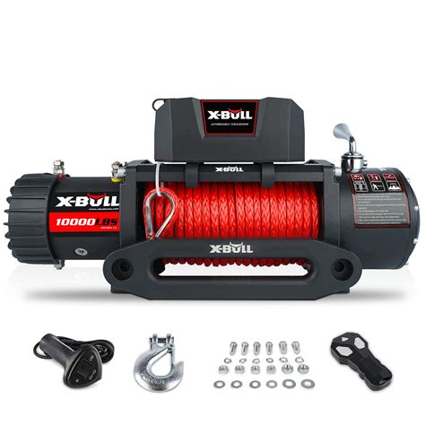 X Bull 12v Synthetic Rope Winch 10000 Lb Load Capacity Electric Winch