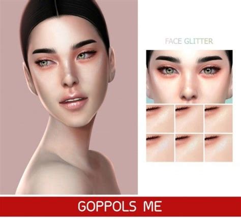 Gpme Face Glitter By Goppols Me For The Sims 4 Spring4sims Sims 4