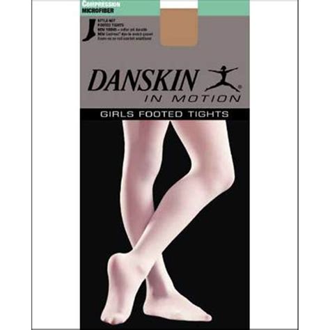 Girls Footed Microfiber Compression Tight By Danskin 607 On Stage Dancewear Capezio