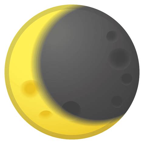 Waning Crescent Moon Emoji Clipart Free Download Transparent Png