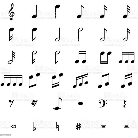 Music Notes Symbols Set Stock Illustration Download Image Now Istock