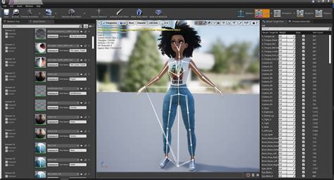 3D Model Naked African Female Cartoon Black Afro Rigged Woman Female 3D