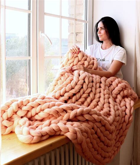 Chunky Knit Blanket Chunky Woven Blanket Chunky Knit Blanket | Etsy