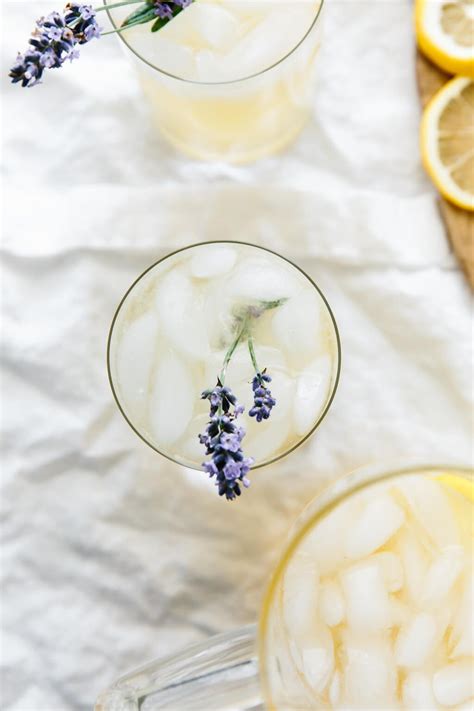 Top Down View Of Lemonade In A Glass With Ice And A Sprig Of Fresh