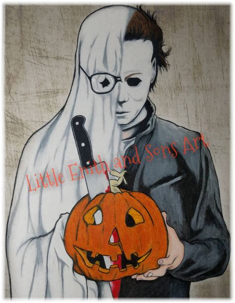 Boogeyman Michael Myers Print Halloween Arte de terror Etsy México