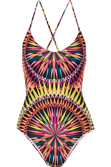 Mara Hoffman Cutout Printed Swimsuit Modesens