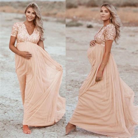 danhjin maternity off shoulder chiffon gown maxi photography dress for photo shoot photo props