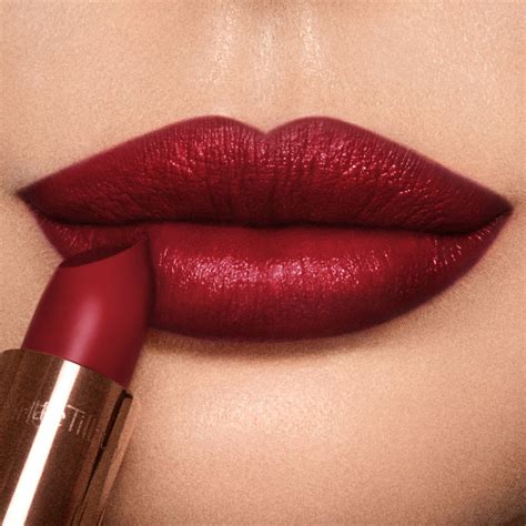 Night Crimson Kissing Dark Plum Red Lipstick Charlotte
