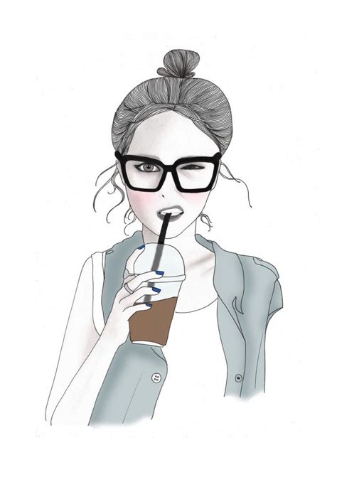 Girl With Glasses Drawing Easy Free Download On Clipartmag