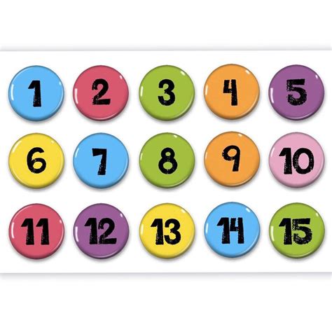 Brightly Colored Student Number Magnets Attendance Numbers Etsy