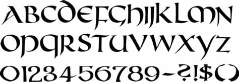 Uncial letters were used to write greek, latin, and gothic. Callifonts - 400's calligraphy fonts
