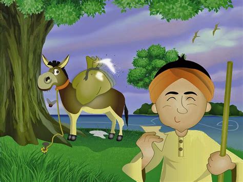 The Salt Merchant And His Donkey Moral Short Stories For Kids