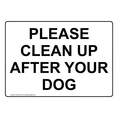 Pets Pet Waste Pet Rules Sign Please Clean Up After Your Dog